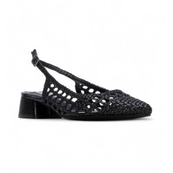 XTI 145430 Scarpe Flat Sling Back Donna Con Dettagli a Intreccio Nero 2