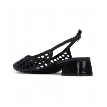 XTI 145430 Scarpe Flat Sling Back Donna Con Dettagli a Intreccio Nero