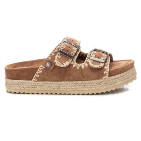 Refresh 17950 Ciabatte Donna Doppia Fascia Regolabile Platform Camel