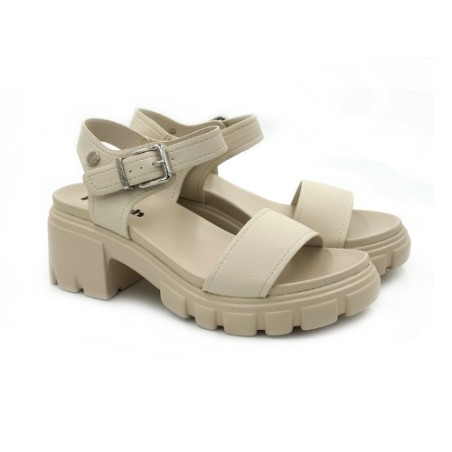 Refresh 175283 Scarpe Donna Sandali con Tacco Basso Beige