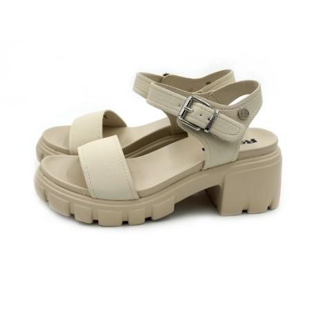 Refresh 175283 Scarpe Donna Sandali con Tacco Basso Beige
