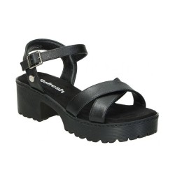 Refresh 79281 Scarpe Donna Sandali con Tacco Basso Nero