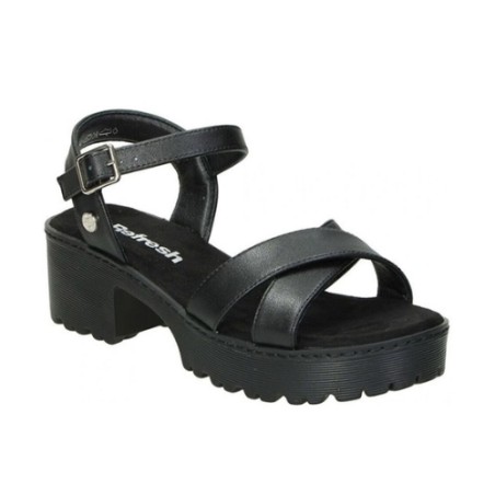 Refresh 79281 Scarpe Donna Sandali con Tacco Basso Nero