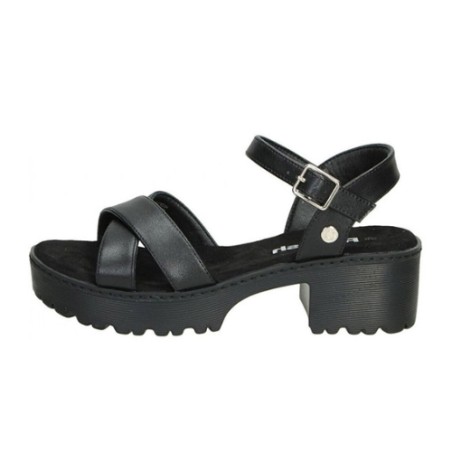 Refresh 79281 Scarpe Donna Sandali con Tacco Basso Nero
