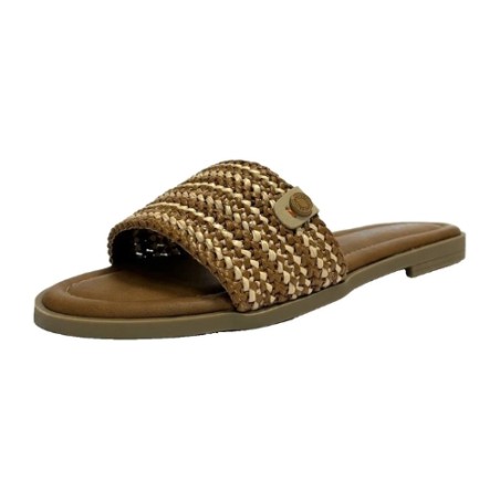 Refresh 175219 Sandali Ciabatta Donna Flat Camel