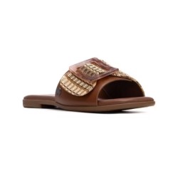 Refresh 175029 Sandali Ciabatta Donna Flat Camel 2