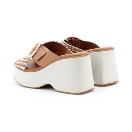 Cinzia Soft TS31436 001 Sandalo Ciabatta Donna Con Fascia Incrocio Regolabile Cuoio