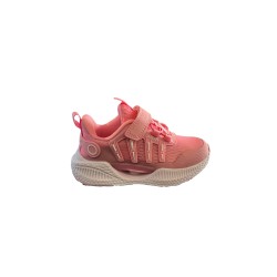 AR.IN 1606 Scarpe Bambina Sneaker Lacci Elastici e Strappi Rosa