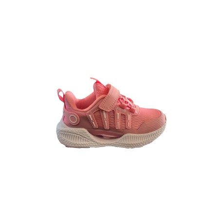 AR.IN 1606 Scarpe Bambina Sneaker Lacci Elastici e Strappi Rosa