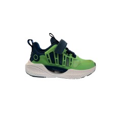 AR.IN 1606 Scarpe Bambino Sneaker Lacci Elastici e Strappi Verde Blu