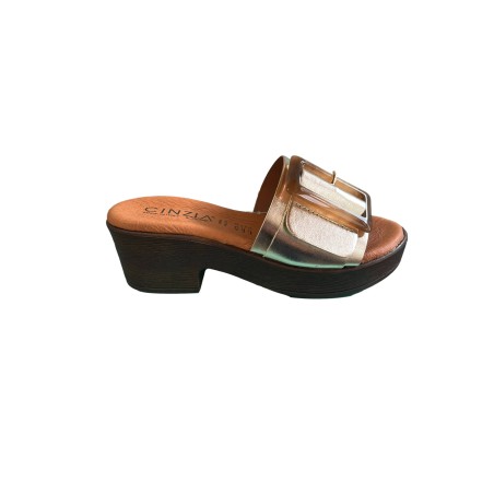 Cinzia Soft NG8929 002 Sandali Donna Tacco Medio Platino