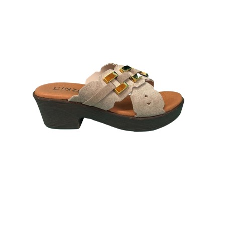 Cinzia Soft NG8973 003 Sandali Donna Tacco Medio Taupe