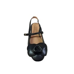 Cri Chic 3614 3 Sling Back Ballerina Donna con Tacco Basso Nero  2