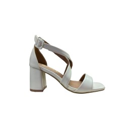 Cri Chic 3638 4 Scarpe Sandalo Donna con Cinturino Incrociato Medio Panna