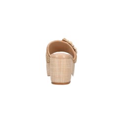 Gold & Gold GK216 Sandalo Ciabattone Platform Donna con Charme sulla Fascia Nude 2