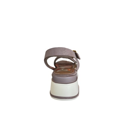Cri Chic 3643 1 Scarpe Sandalo Donna con Cinturino Zeppa Media Tortora