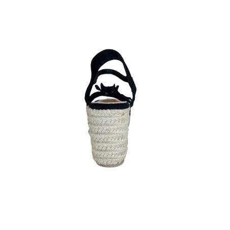 Cri Chic 3644 2 Scarpe Sandalo Zeppa Donna con Cinturino alla Caviglia Nero