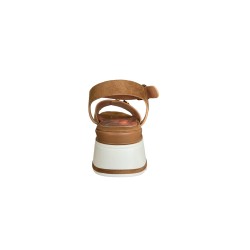 Cri Chic 3643 1 Scarpe Sandalo Donna con Cinturino Zeppa Media Cuoio 2