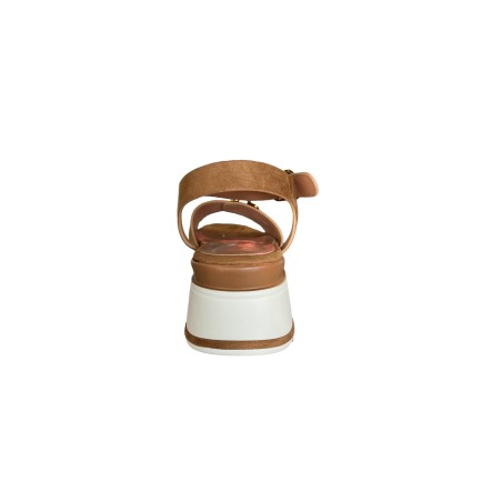 Cri Chic 3643 1 Scarpe Sandalo Donna con Cinturino Zeppa Media Cuoio