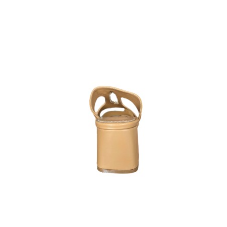 Gold & Gold FG10 Sandalo Donna Tacco Basso con Accessorio Camel