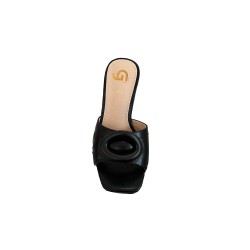 Gold & Gold GD386 Sandalo Donna Tacco Alto con Accessorio Nero 2