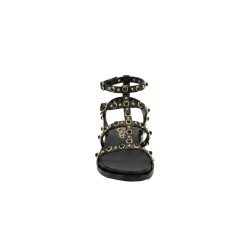 Gold & Gold GD469 Sandalo Schiava con Borchie Donna Nero 2