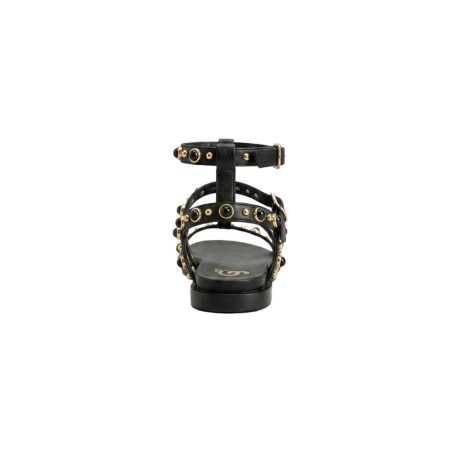 Gold & Gold GD469 Sandalo Schiava con Borchie Donna Nero