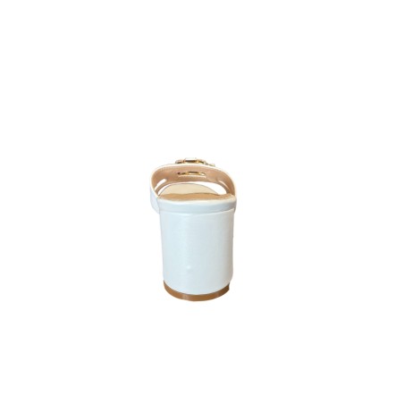 Gold & Gold GY456 Sandalo Donna Tacco Basso con Accessorio Bianco