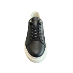 Harmont&Blain 040 A40 Sneakers Uomo Stringate In Vera Pelle Blu 2