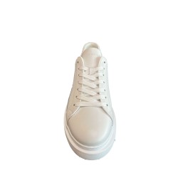 Harmont&Blain 041 A40 Sneakers Uomo Stringate In Vera Pelle Blu Bianco 2