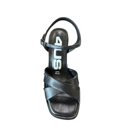 Paciotti 4US 101 Sandali Donna con Tacco Alto Cinturino alla Caviglia Fascia Incrocio Black 2