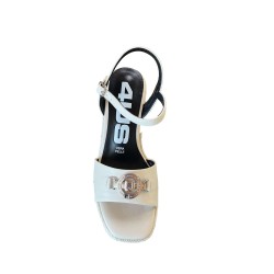Paciotti 4US 126 Sandali Donna con Tacco Alto Cinturino alla Caviglia e Fascia Beige 2
