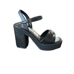 Paciotti 4US 126 Sandali Donna con Tacco Alto Cinturino alla Caviglia e Fascia Black