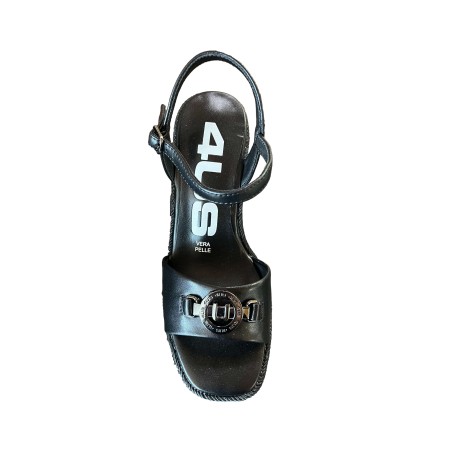 Paciotti 4US 126 Sandali Donna con Tacco Alto Cinturino alla Caviglia e Fascia Black