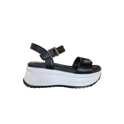 Paciotti 4US 4BN198 Sandalo Donna Platform con Fascia a Strappo Nero