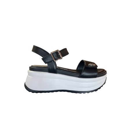 Paciotti 4US 4BN198 Sandalo Donna Platform con Fascia a Strappo Nero