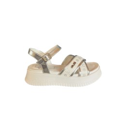 Paciotti 4US 4BX177 Sandalo Donna con Fascia a Incrocio Silver