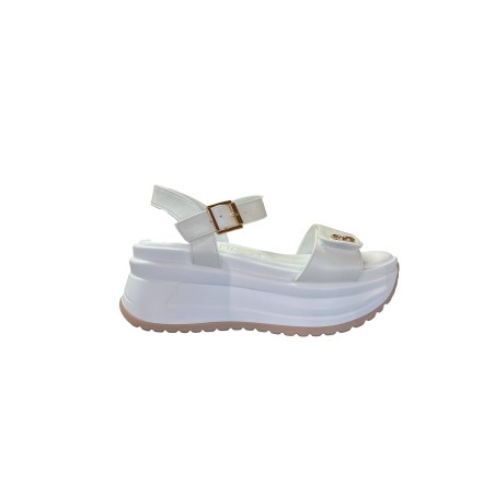 Paciotti 4US 4BN198 Sandalo Donna Platform con Fascia a Strappo Bianco