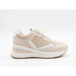Gattinoni NEW EDISON Teodosia 1648 Scarpe Donna Sneaker Con Zeppa Stringate Off White