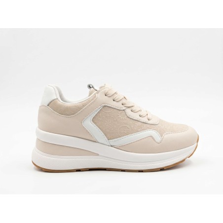 Gattinoni NEW EDISON Teodosia 1648 Scarpe Donna Sneaker Con Zeppa Stringate Off White