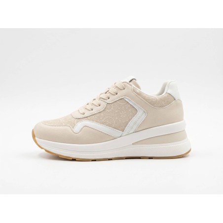Gattinoni NEW EDISON Teodosia 1648 Scarpe Donna Sneaker Con Zeppa Stringate Off White