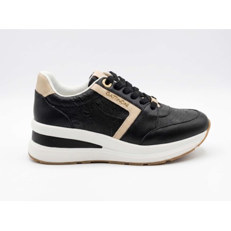 Gattinoni Planetarium New EDISON 6338 000 Scarpe Donna Sneakers Stringate Black