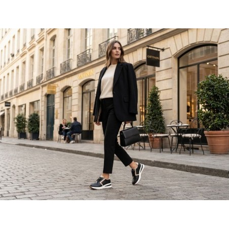 Gattinoni Planetarium New EDISON 6338 000 Scarpe Donna Sneakers Stringate Black