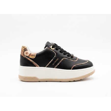 Gattinoni Planetarium New ROSS 6339 030 Scarpe Donna Sneakers Platform Stringate Black Classic