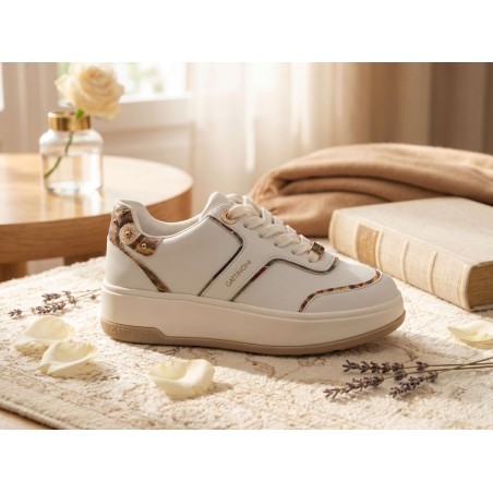 Gattinoni Planetarium New ROSS 6339 854 Scarpe Donna Sneakers Stringate White Classic