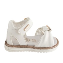 Paciotti 4US M25031 Sandali Bambina con Velcro Bianco Oro
