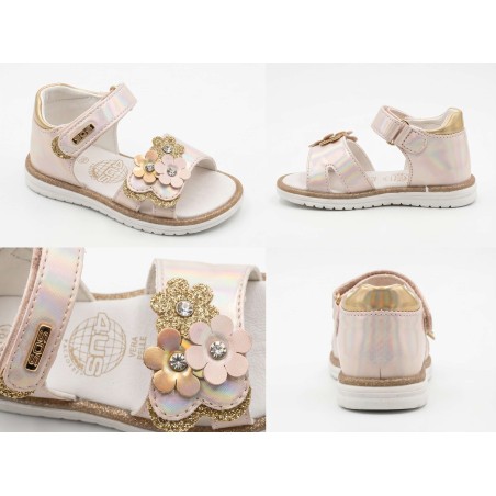 Paciotti 4US M25029 Sandali Bambina con Velcro Beige