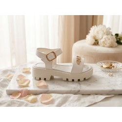 Paciotti 4US M23196A Sandali Bambina con Cinturino Regolabile Bianco Oro 2