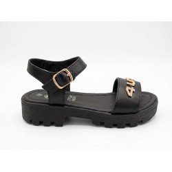 Paciotti 4US M23196A Sandali Bambina con Cinturino Regolabile Black