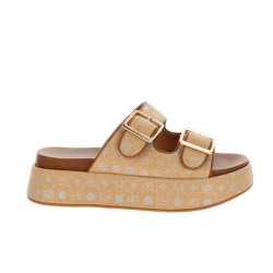 Paciotti 4US UMZ11 Sandali Ciabatta Donna con Doppia Fascia Regolabile Brown